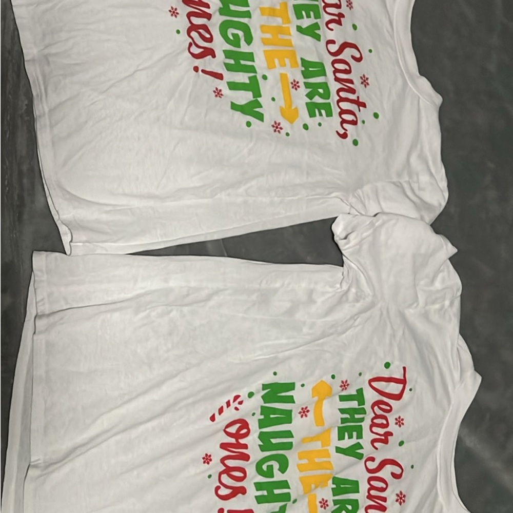 White Christmas Graphic T-Shirts x2
